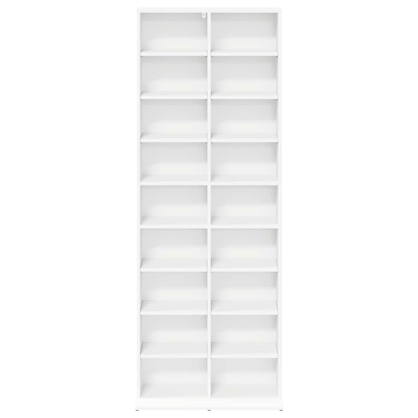 Media Cabinet White Engineered Wood 65 cm x 23.5 cm x 175 cm