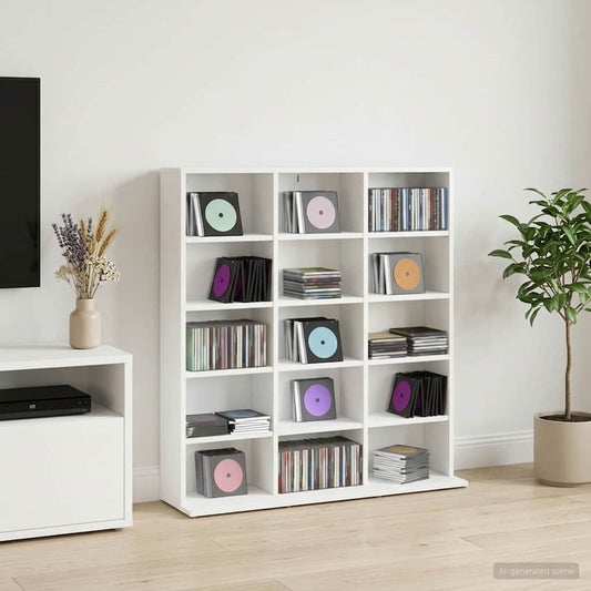 White Media Cabinet Storage 96 cm x 23.5 cm x 97.5 cm