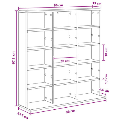 White Media Cabinet Storage 96 cm x 23.5 cm x 97.5 cm
