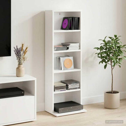 Media Cabinet White Engineered Wood 33 cm x 23.5 cm x 97.5 cm