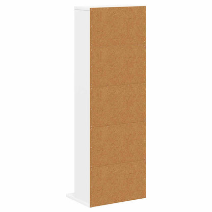 Media Cabinet White Engineered Wood 33 cm x 23.5 cm x 97.5 cm