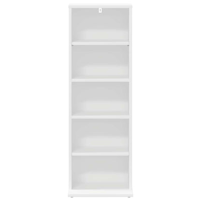 Media Cabinet White Engineered Wood 33 cm x 23.5 cm x 97.5 cm