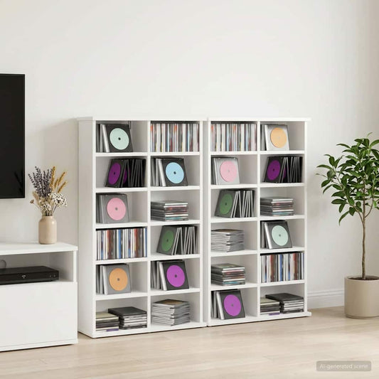 Media Cabinet White Storage 60 cm x 92 cm