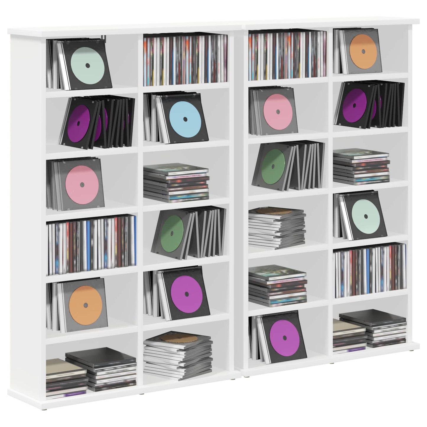 Media Cabinet White Storage 60 cm x 92 cm