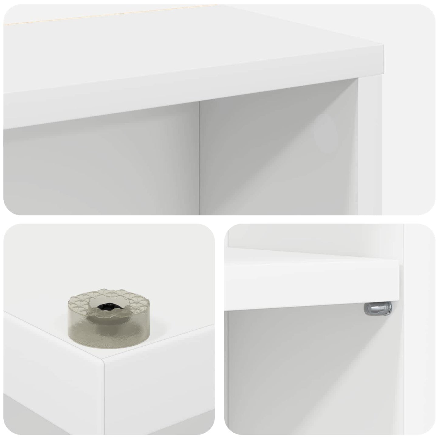 Media Cabinet White Engineered Wood 32 cm x 92 cm