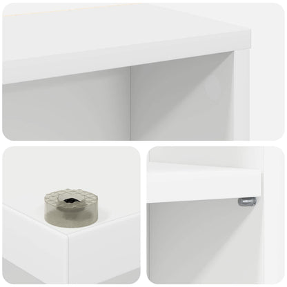 Media Cabinet White Engineered Wood 32 cm x 92 cm