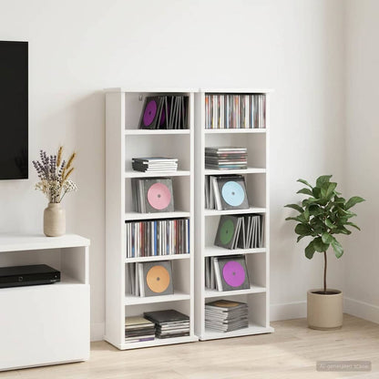 Media Cabinet White Engineered Wood 32 cm x 92 cm