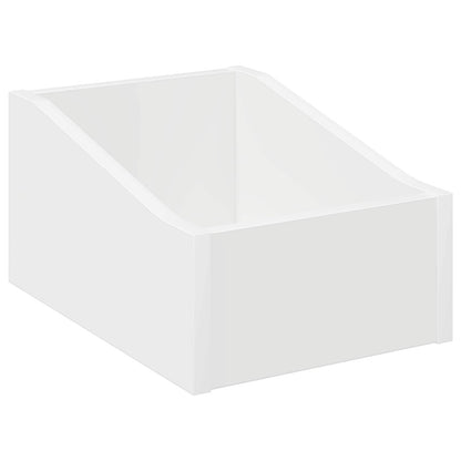 Record Box White Engineered Wood 23x33x16cm