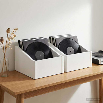 Record Box White Storage 23x33x16cm