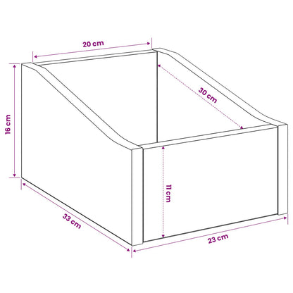 Record Box White Storage 23x33x16cm