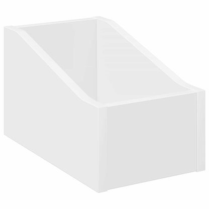 Record Box White Engineered Wood 18x32x18cm