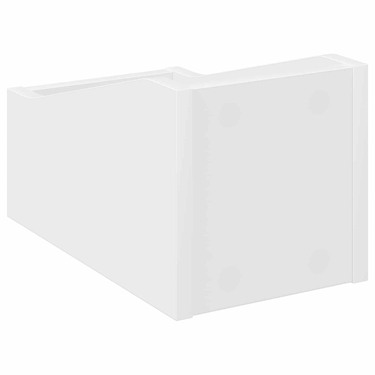 Record Box White Engineered Wood 18x32x18cm