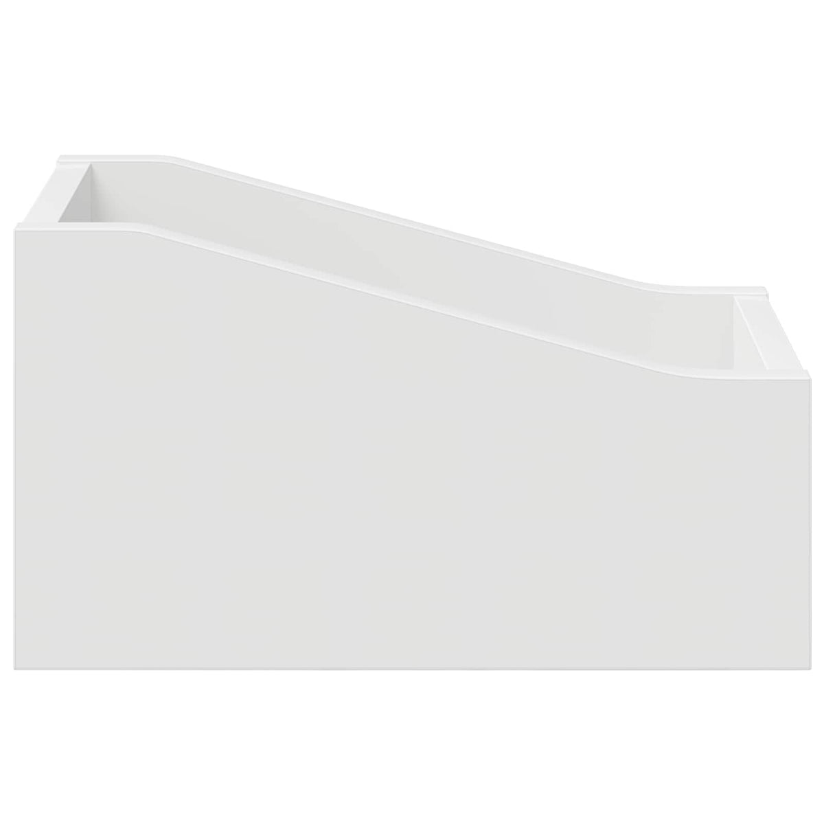 Record Box White Engineered Wood 18x32x18cm