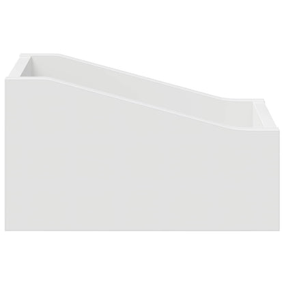 Record Box White Engineered Wood 18x32x18cm