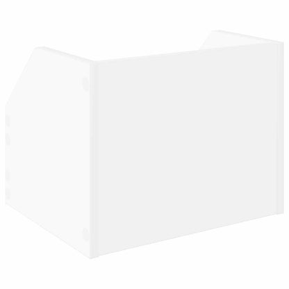 Vinyl Record Box White Engineered Wood 38x30x29cm