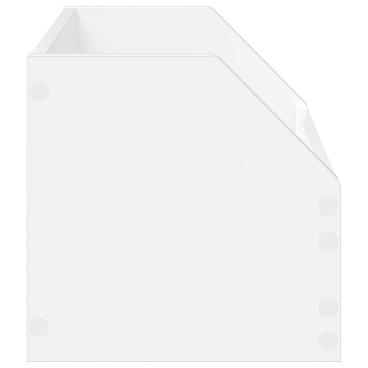 Vinyl Record Box White Engineered Wood 38x30x29cm