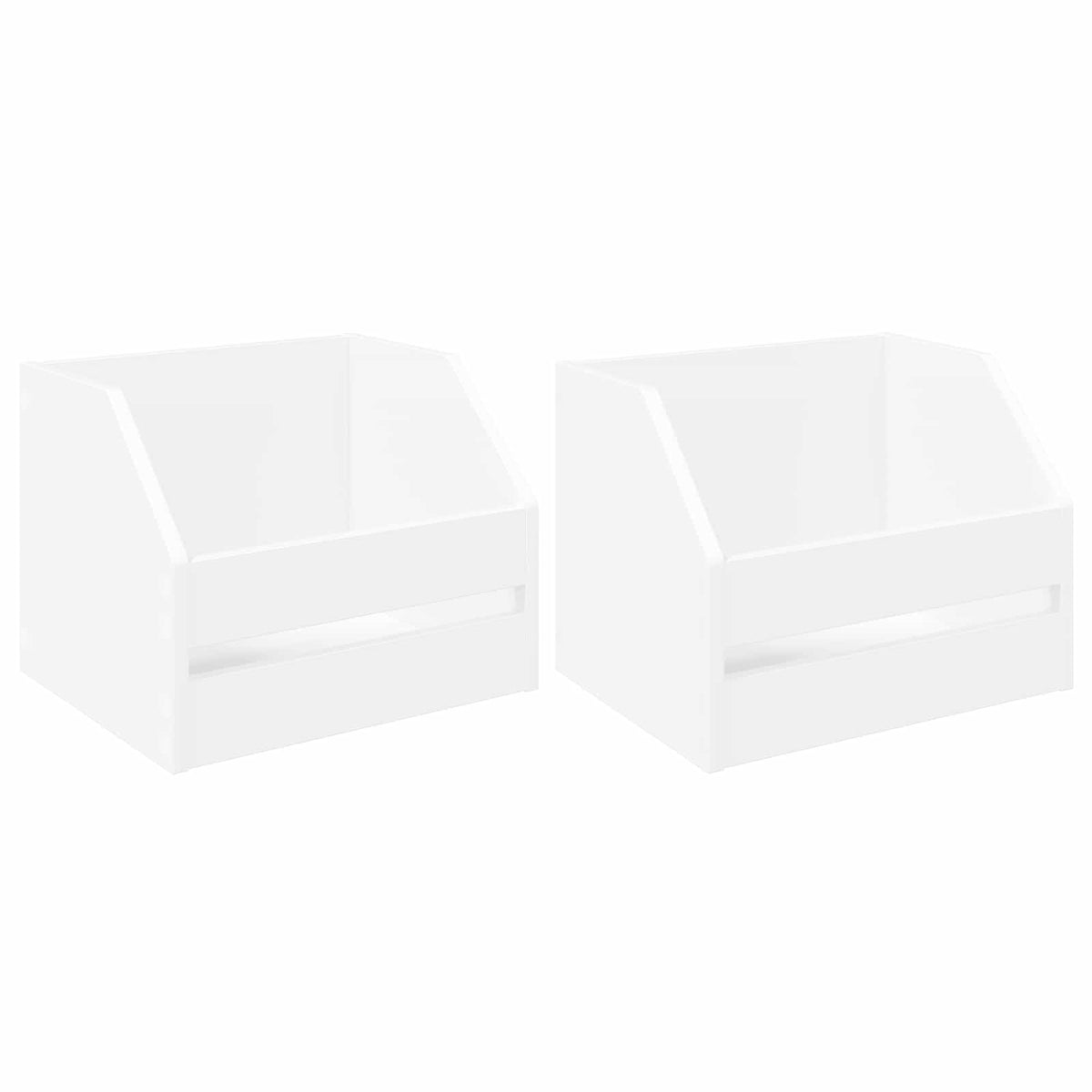 Vinyl Record Box White Storage 38x30x29cm