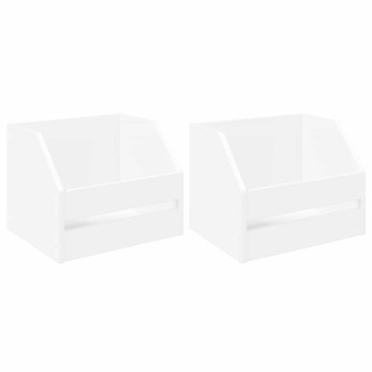 Vinyl Record Box White Storage 38x30x29cm