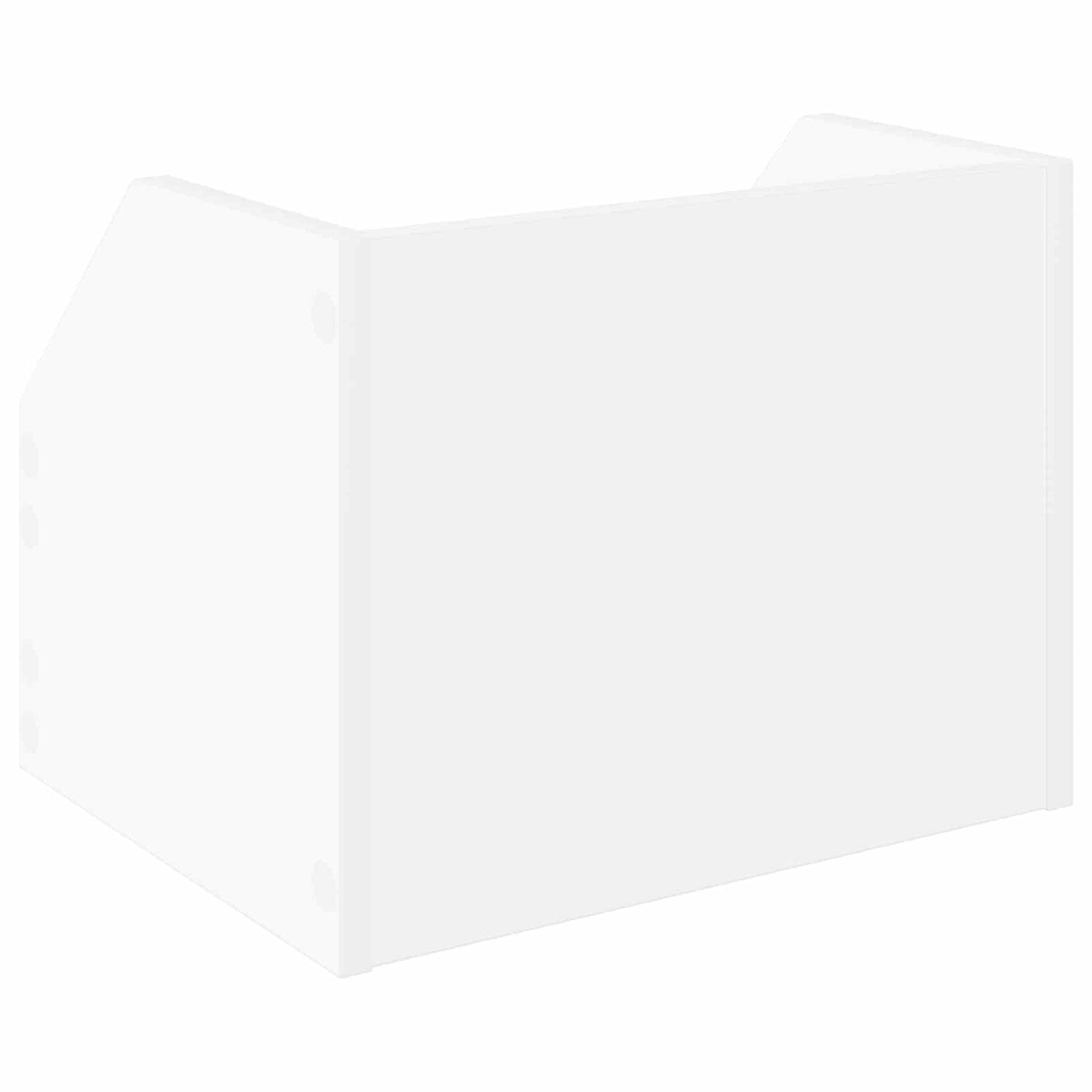 Vinyl Record Box White Storage 38x30x29cm