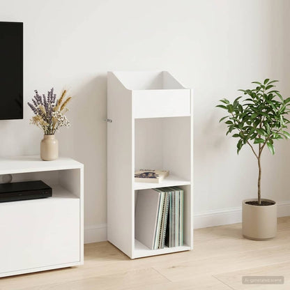 Record Cabinet White Engineered 36 cm x 95.5 cm