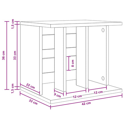 Vinyl Record Storage White Engineered 42 cm x 36 cm