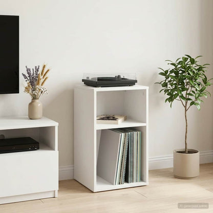 Record Cabinet White Engineered 38 cm x 61 cm