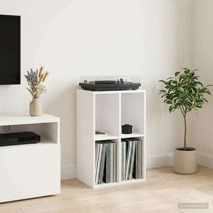 Record Cabinet White Engineered 44.5 cm x 74.5 cm