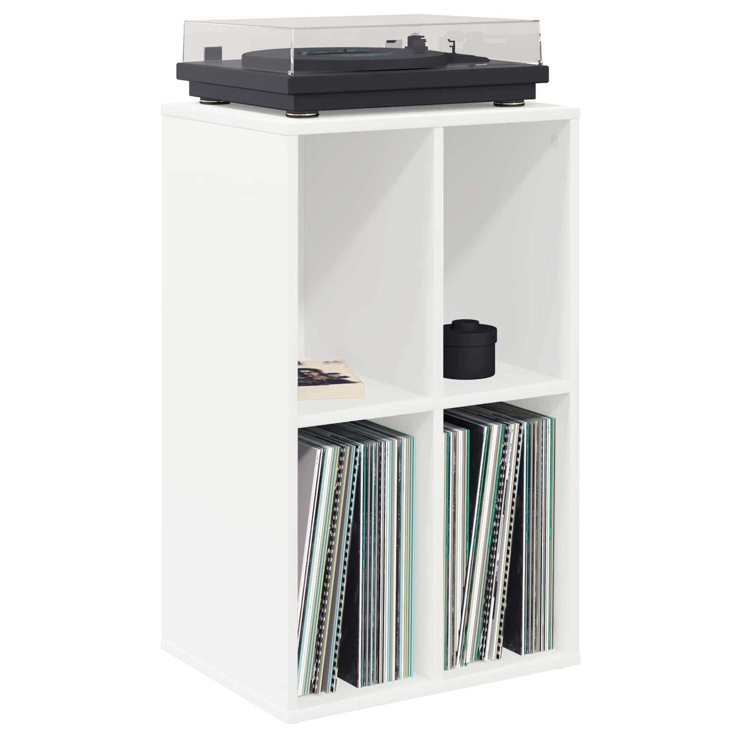 Record Cabinet White Engineered 44.5 cm x 74.5 cm