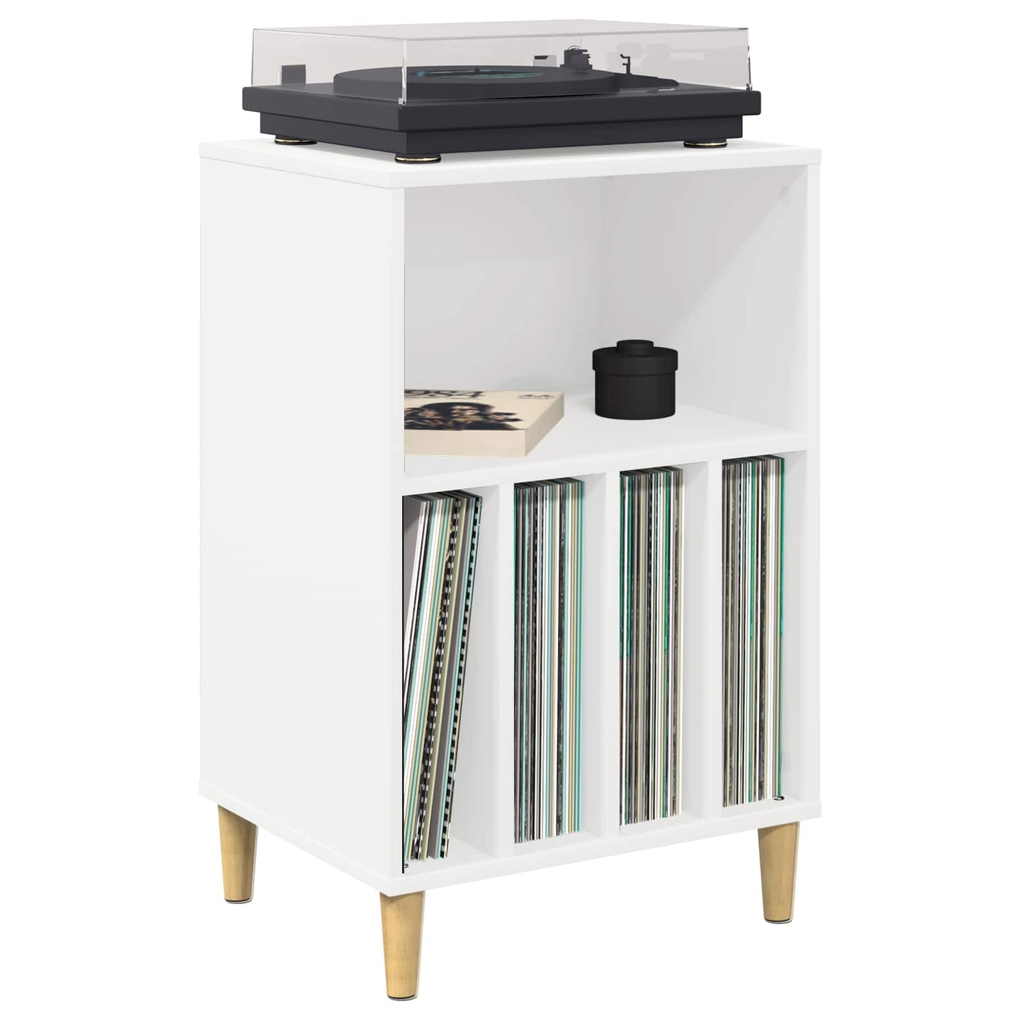 Turntable Stand White Engineered 47 cm x 74.5 cm