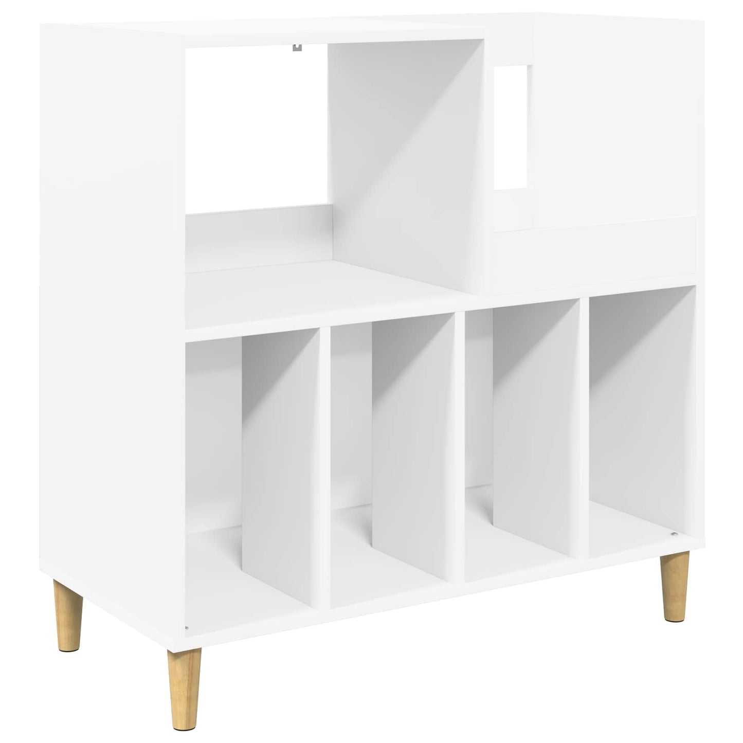Record Player Stand White Engineered 82 cm x 82.5 cm