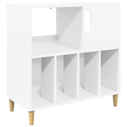 Record Player Stand White Engineered 82 cm x 82.5 cm