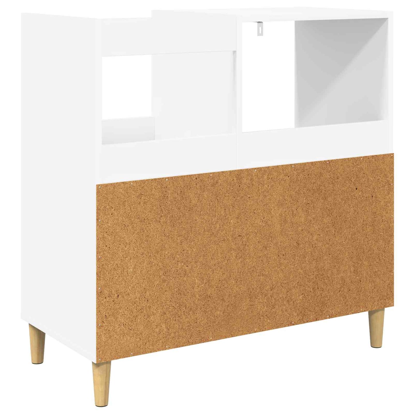 Record Player Stand White Engineered 82 cm x 82.5 cm