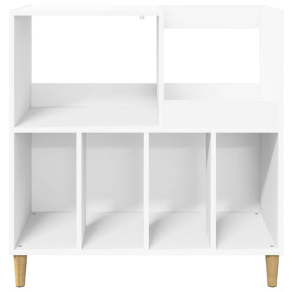 Record Player Stand White Engineered 82 cm x 82.5 cm