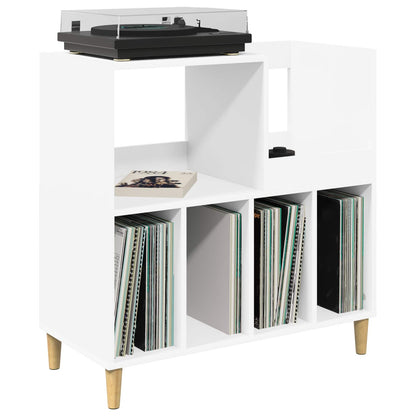 Record Player Stand White Engineered 82 cm x 82.5 cm