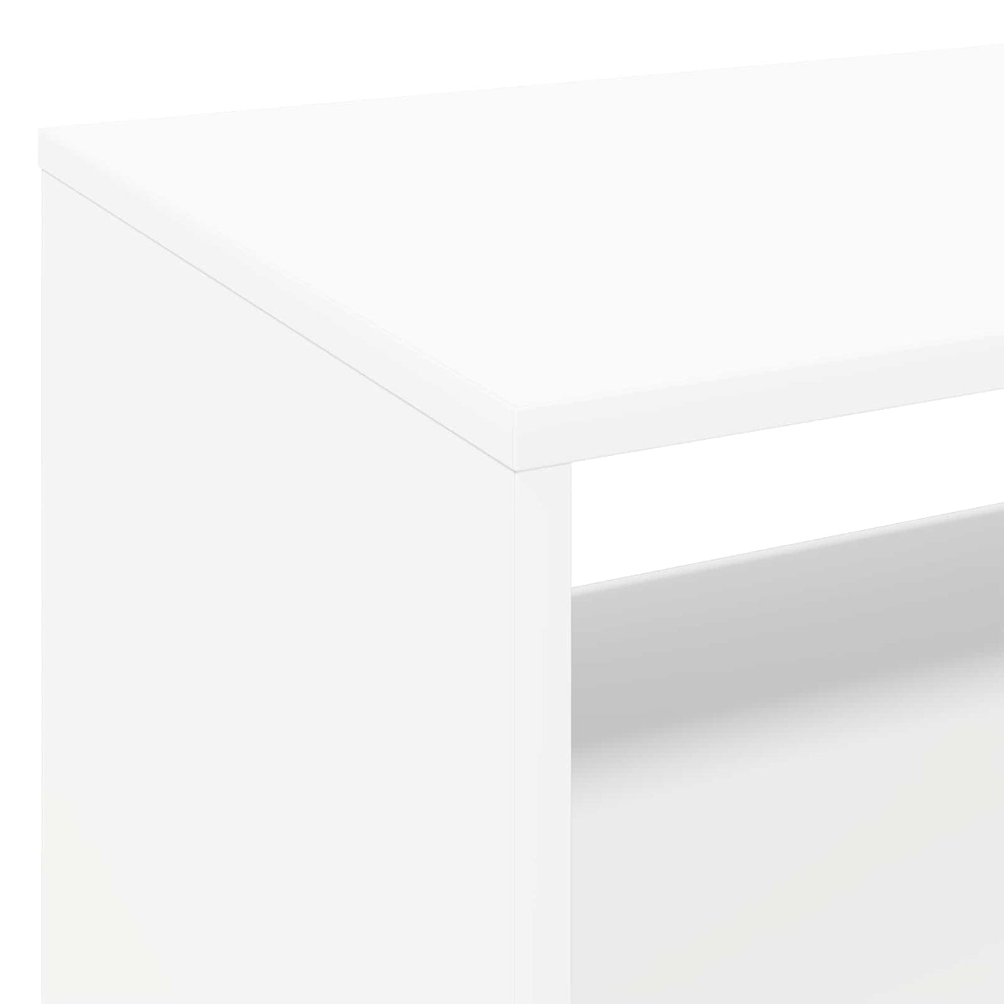 Record Player Stand White Wood 71 cm x 83 cm