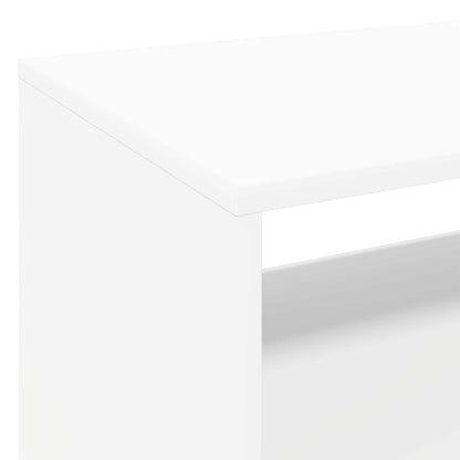 Record Player Stand White Wood 71 cm x 83 cm