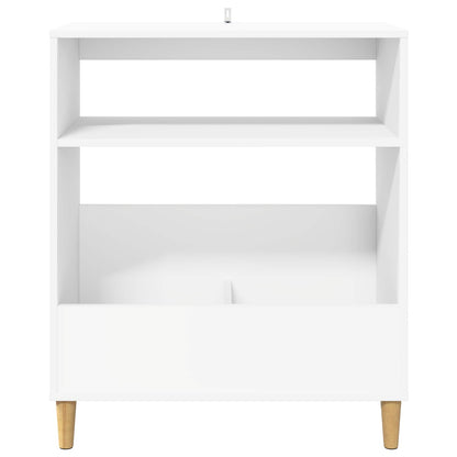 Record Player Stand White Wood 71 cm x 83 cm