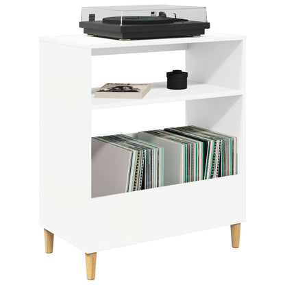 Record Player Stand White Wood 71 cm x 83 cm