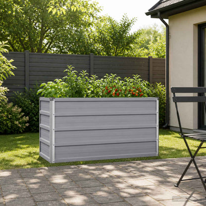 Grey Steel Raised Garden Bed 100x40x55cm