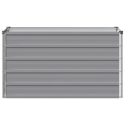 Grey Steel Raised Garden Bed 100x40x55cm