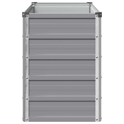 Grey Steel Raised Garden Bed 100x40x55cm