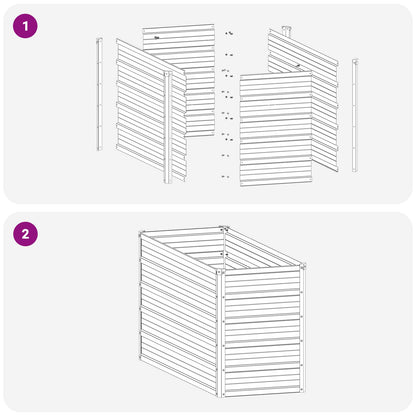 Steel Raised Garden Bed Anthracite 100x40x55cm