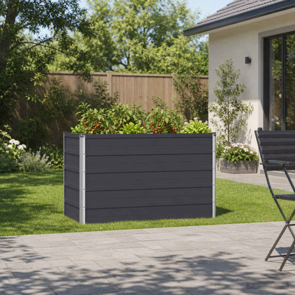 Steel Raised Garden Bed Anthracite 100x40x55cm