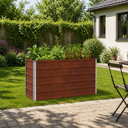 Garden Bed Rusty Steel 100x40x55cm