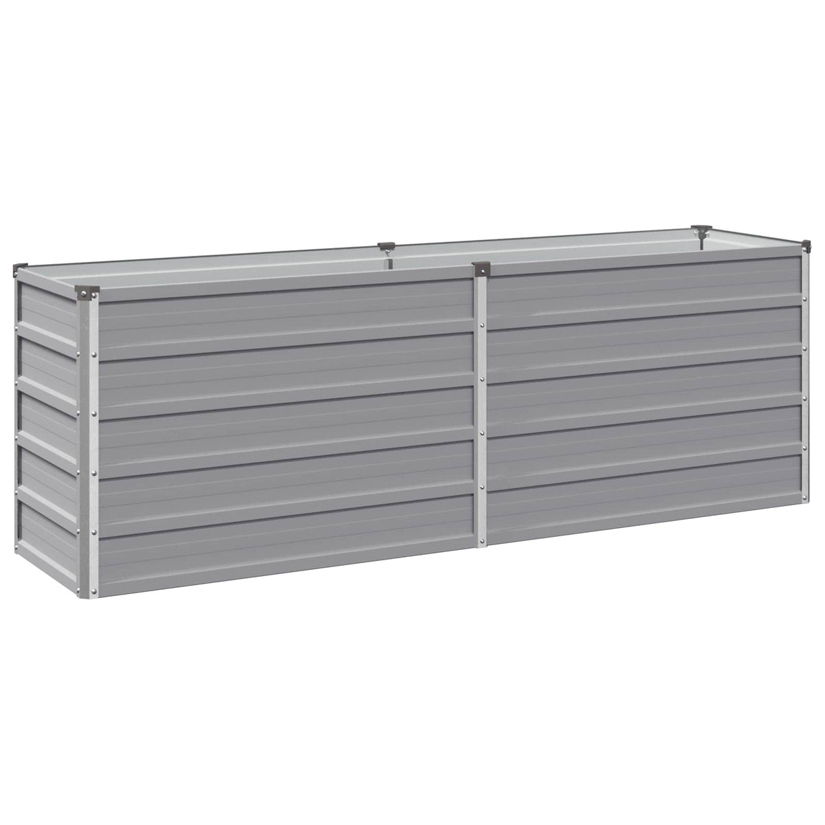 Grey Steel Raised Garden Bed 160x40x55cm