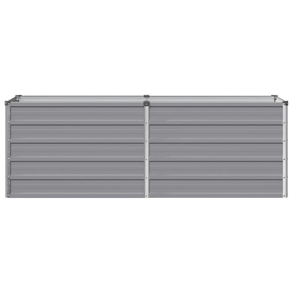 Grey Steel Raised Garden Bed 160x40x55cm