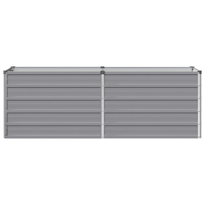 Grey Steel Raised Garden Bed 160x40x55cm