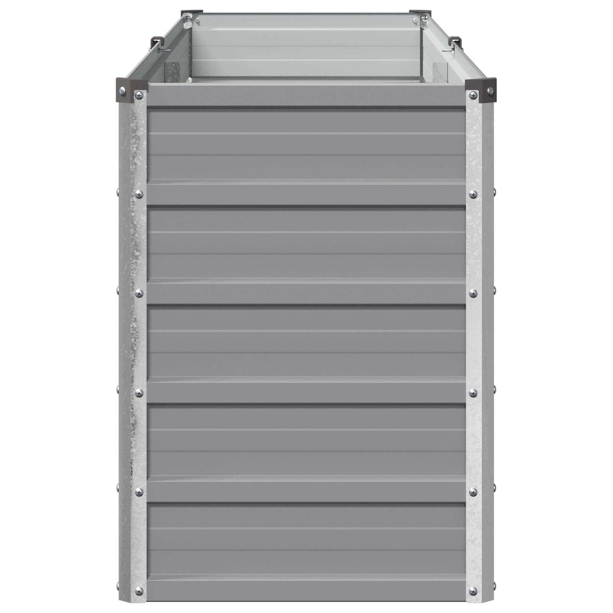 Grey Steel Raised Garden Bed 160x40x55cm