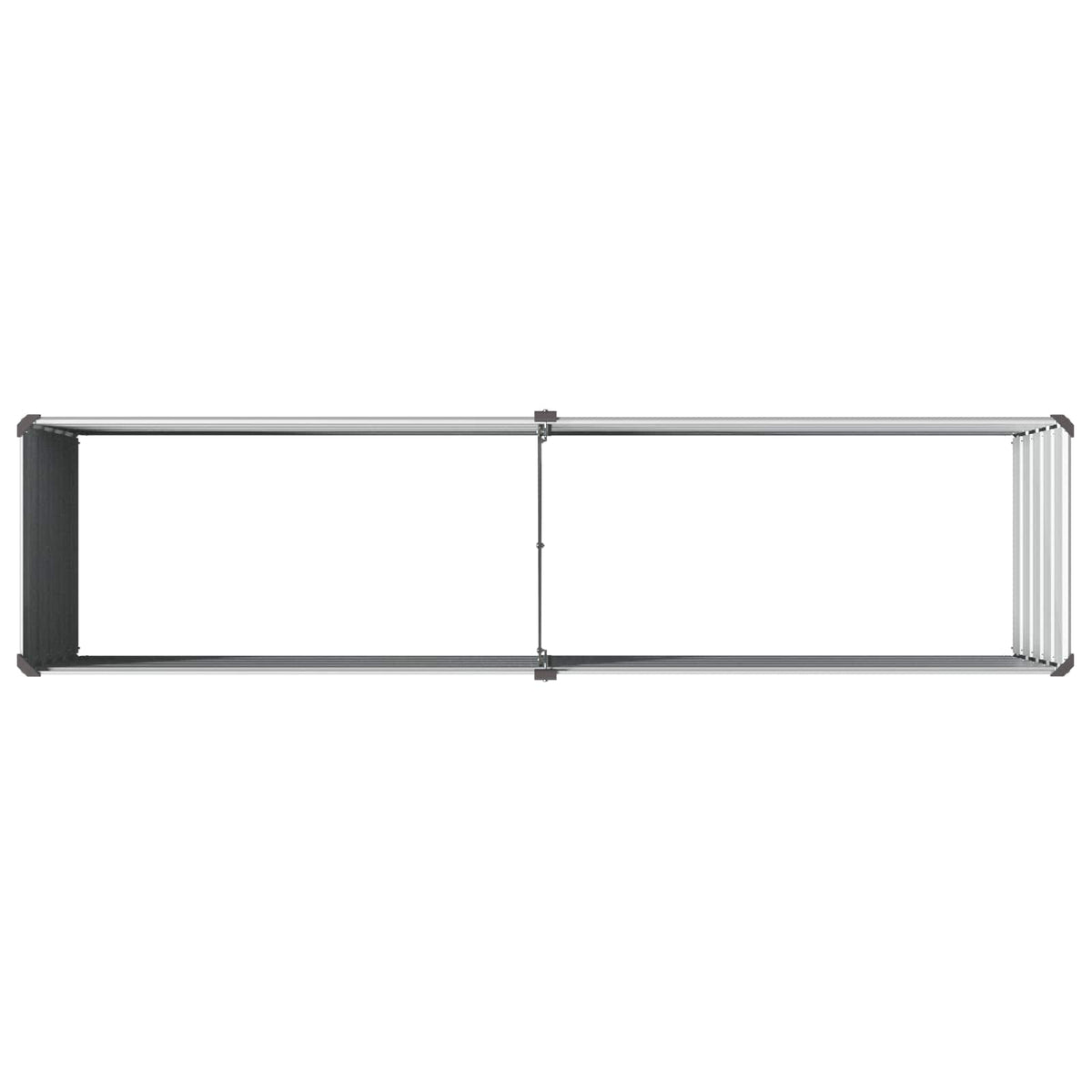 Grey Steel Raised Garden Bed 160x40x55cm