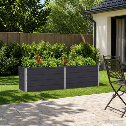 Raised Garden Bed Anthracite Steel 160x40x55cm